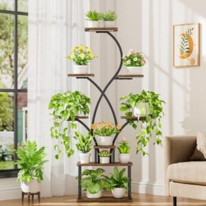 8 Tier Metal Plant Stand with Grow Lights 1 ziggi.store - Home Decor