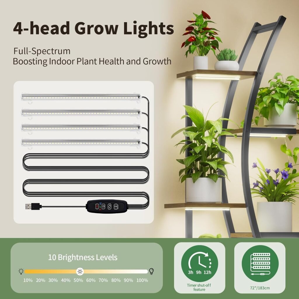 Plant Stand with Grow Lights