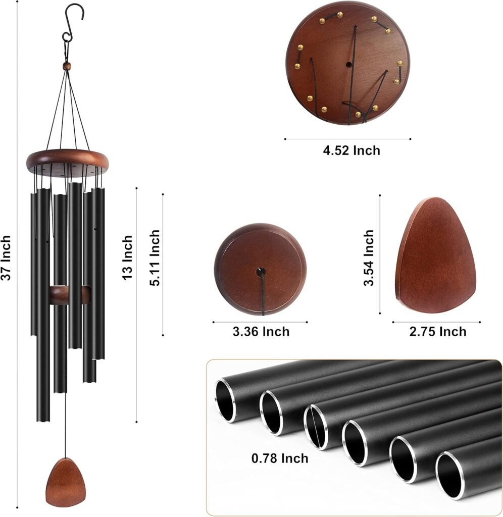 wind chimes measurements