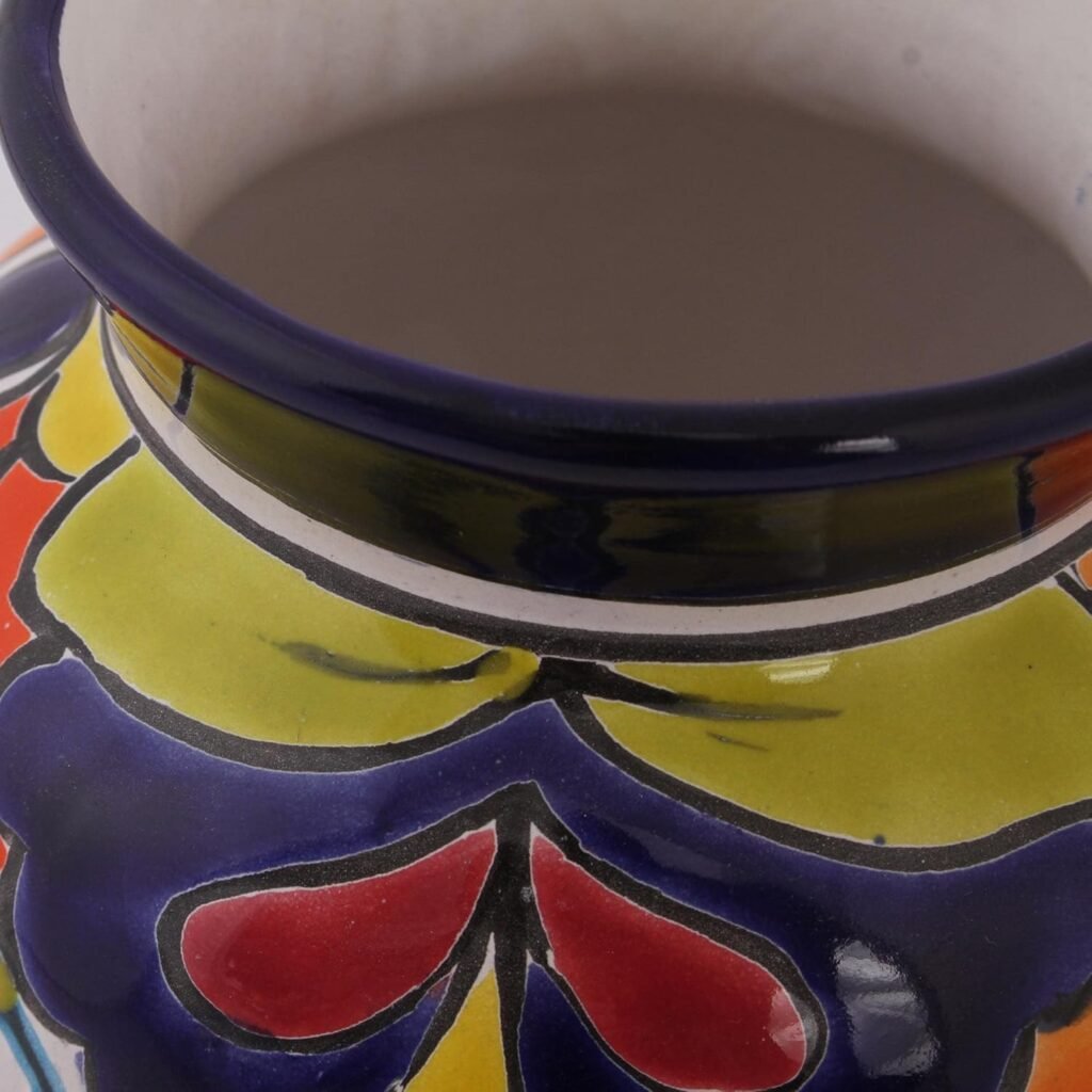 Handcrafted Talavera Style Ceramic Vase view