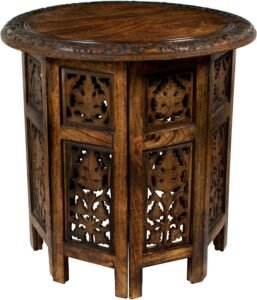 Rustic Boho Wood Side Table