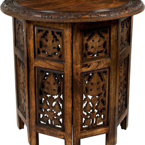Rustic Boho Wood Side Table