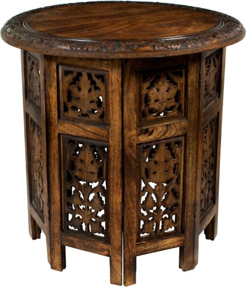 Rustic Boho Wood Side Table