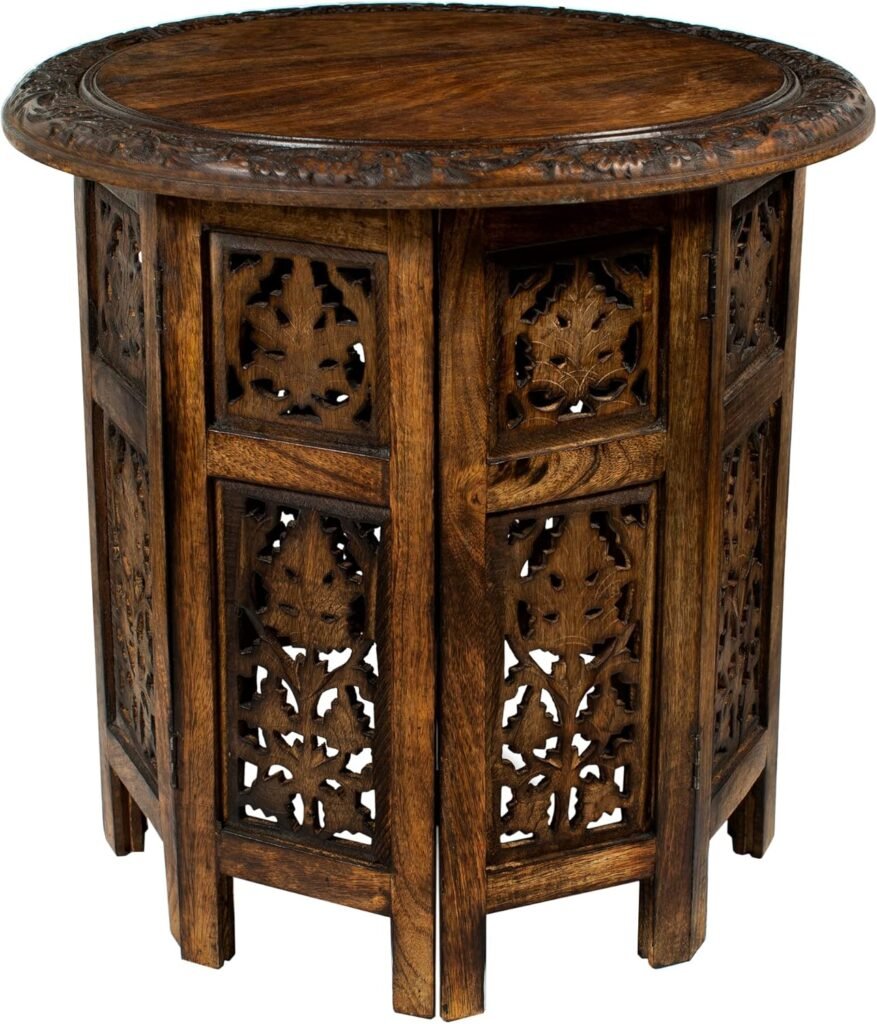 Rustic Boho Wood Side Table