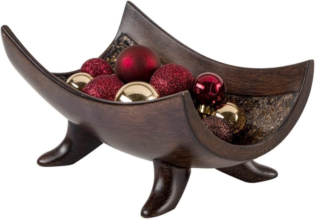 Stylish Brown Resin Bowl Balinese Home Decor Idea for Tables