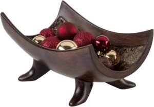 Stylish Brown Resin Bowl Balinese Home Decor Idea for Tables