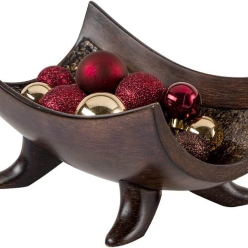 Stylish Brown Resin Bowl Balinese Home Decor Idea for Tables