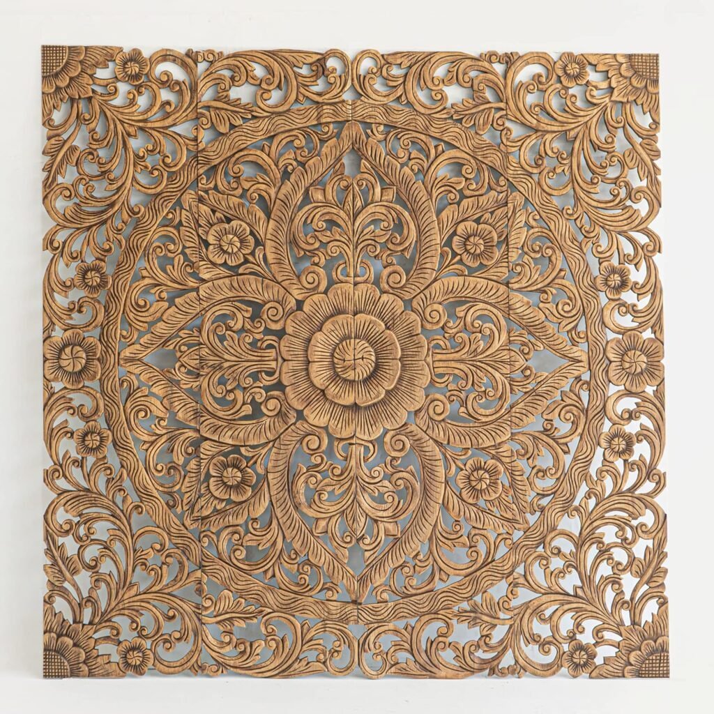 Balinese Wood Bed Headboard