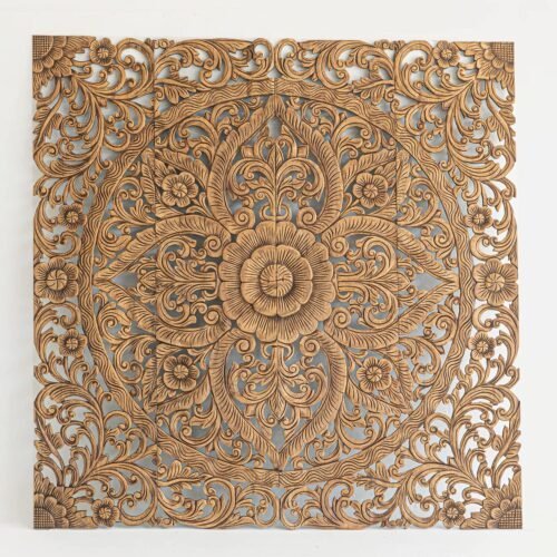 Balinese Wood Bed Headboard