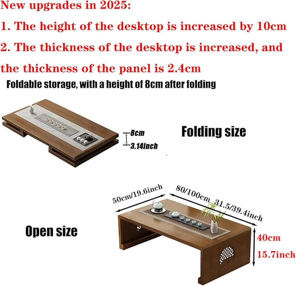 Foldable Bamboo Floor Table
