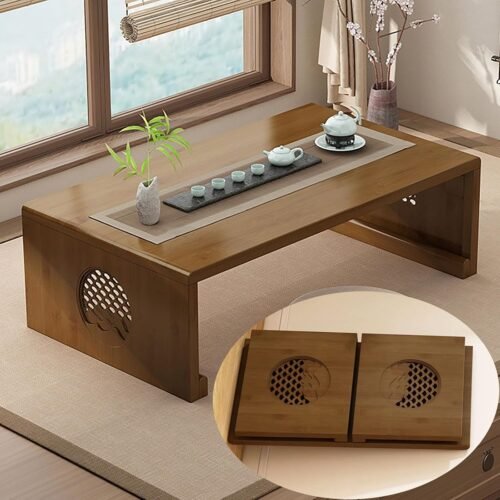 Foldable Bamboo Floor Table