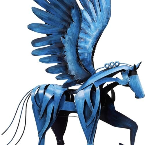 Handmade Metal Pegasus Statue