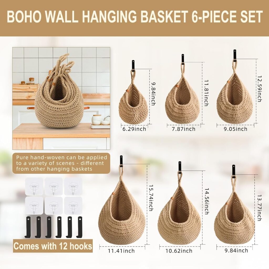 Boho Hanging Fruit Baskets